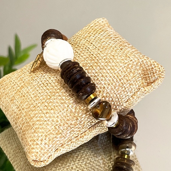 Boho style Bracelet ✨heart tiger eye stone ✨❤️ - Picture 7 of 9